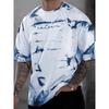 Men's 3D Digital Print Summer T-Shirt - Casual Round Neck, Breathable Polyester Short Sleeve