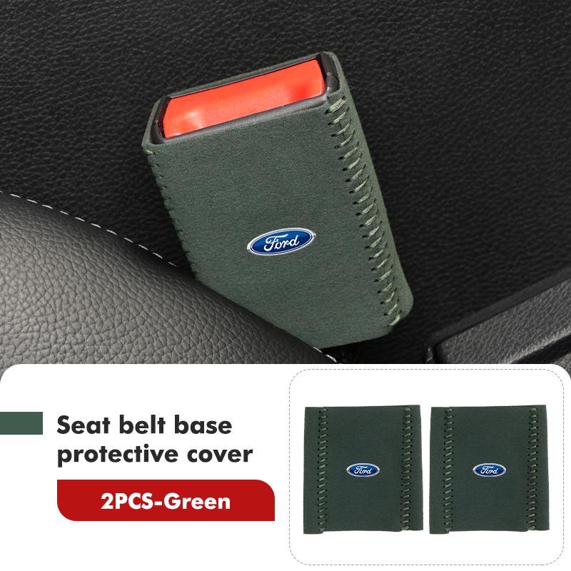 For Ford Car Seat Belt Buckle Clip Protector Suede Anti-Scratch Cover Auto Accessories Escort KA Flex Everest KA Expedition