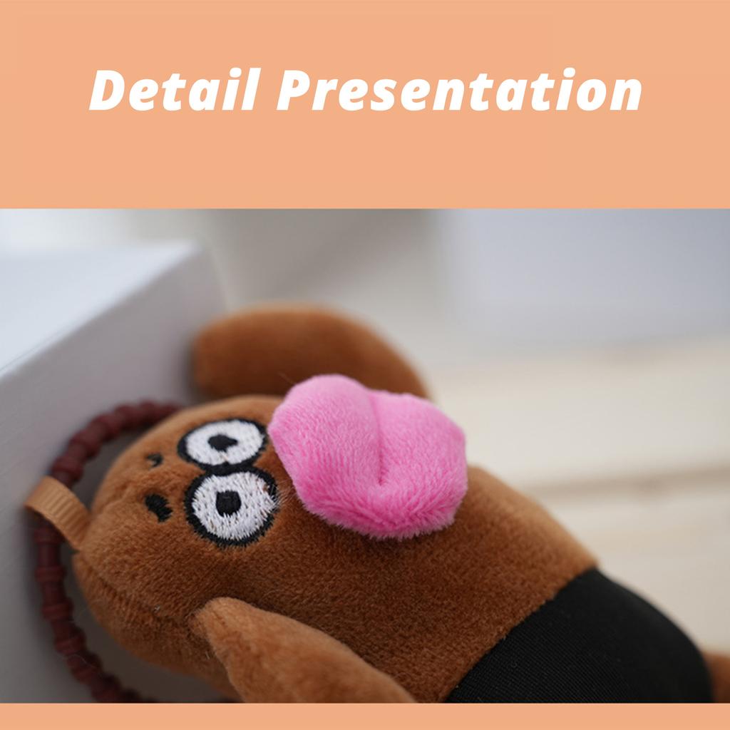 Funny Sausage Mouth Doll Keychain Cuteness Animal Plush Key Rings Decorative Key Accessory for Car Bag Decorating