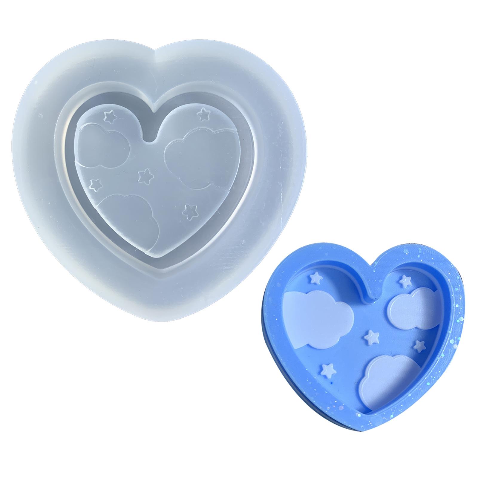 

Love Heart Quicksand Shaker Starry Star Cloud Epoxy Resin Mold Flexible Silicone Mould DIY Craft Jewelry Pendant Making 1