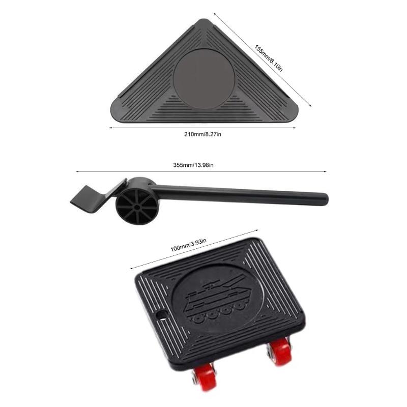 Furniture Lifter Tool Set Easy Moving Portable Sturdy Sliders for Hardwood Floor and Carpets for Home Office Appliance