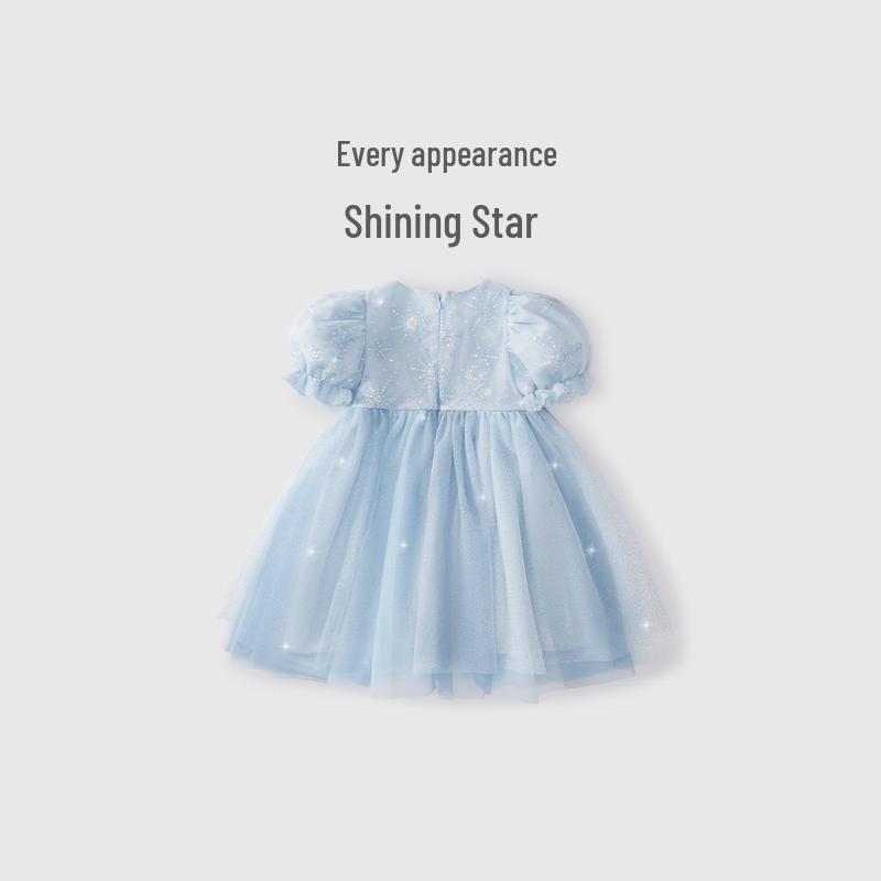 JELLYBABY Girls' Iridescent Mesh Princess Dress