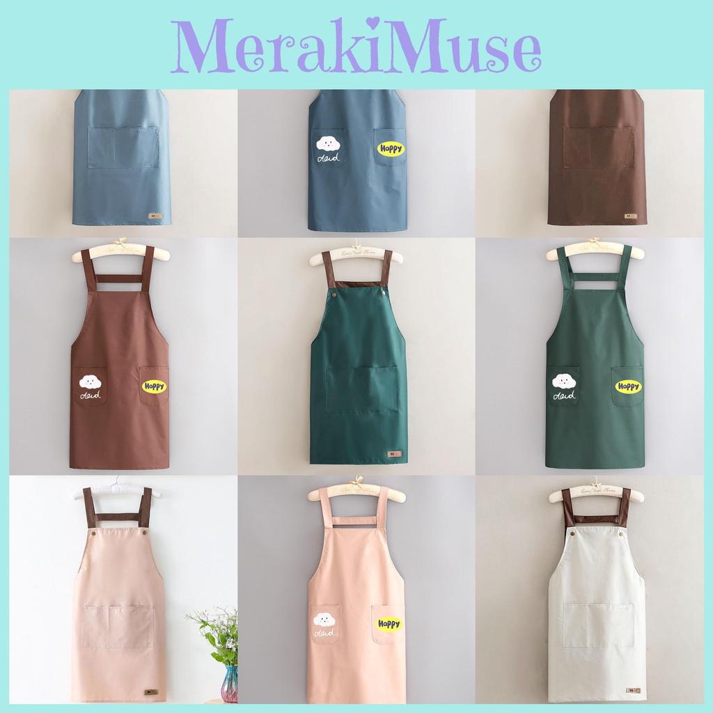 Waterproof Printed Household Oilresistant Kitchen Apron Work Storages Easy