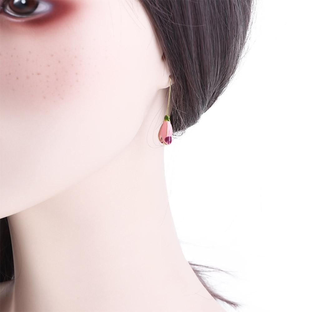 Dangle Ear Jewelry Wedding Tulip Earrings Women's Earrings Korean Style Earrings Long Hook Earrings
