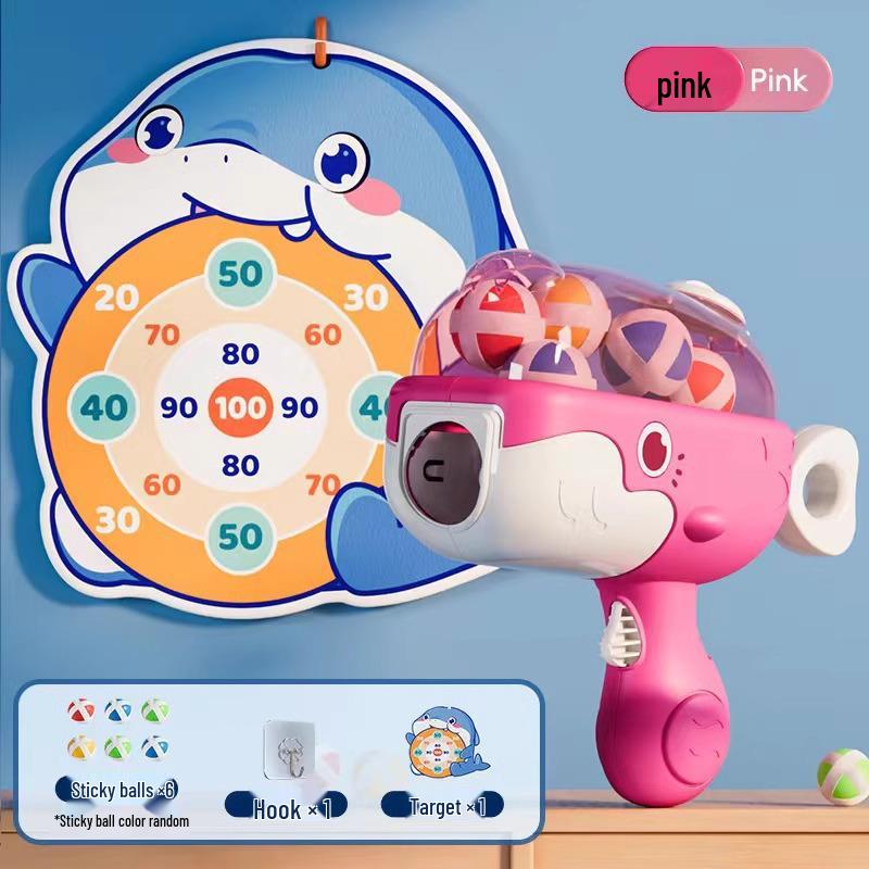 Cross-Border Whale Sticky Ball Gun: Interactive Shooting Toy for Kids and Parents