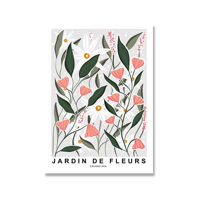 Abstract Flower Vintage Minimalist Wall Art Canvas Painting Nordic Posters And Prints Wall Pictures For Living Room Home Decor