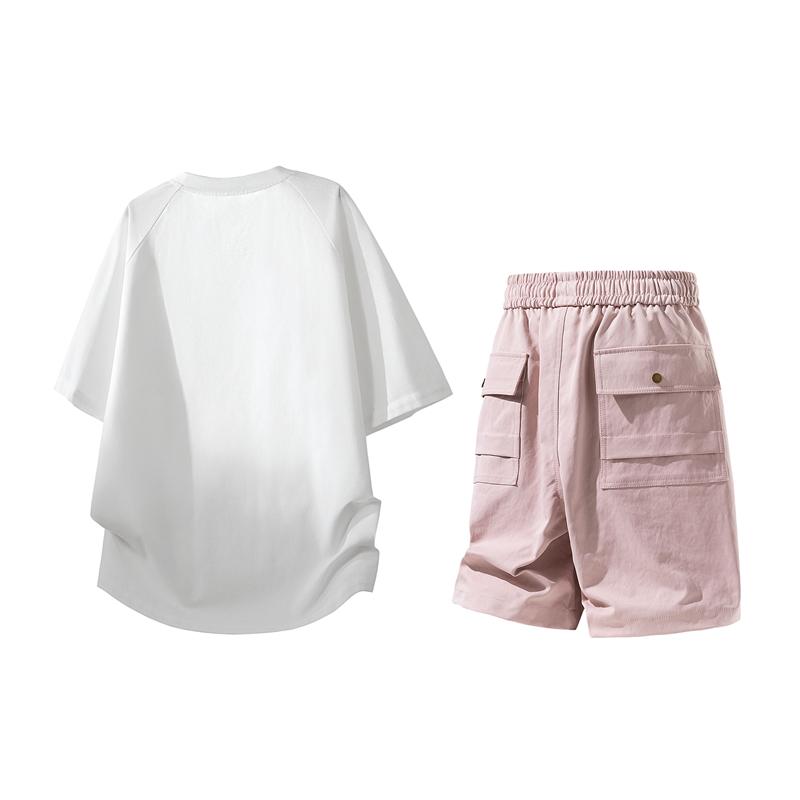 Casual Set, Short Sleeved Set, Men's Summer Casual Two-piece Set