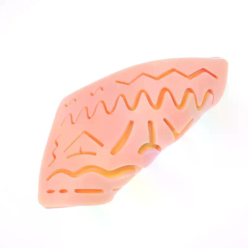 Reusable Silicone Skin Suture Model – Y-Shaped Traumatic Wound Pad for Professional Suturing Training & Practice