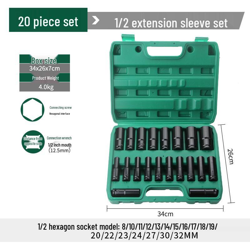 10-Piece Multi-Spec Socket Wrench Set for Auto Repair