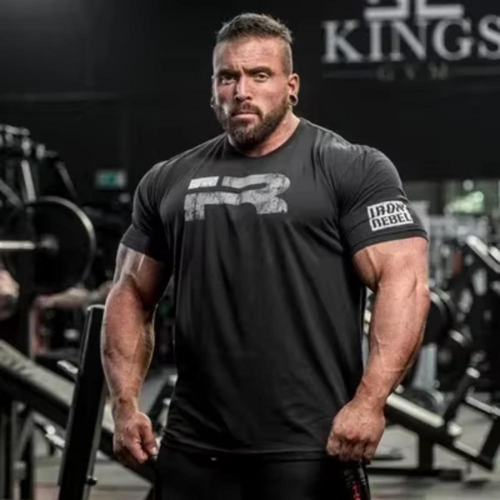 2024 New Fashion Men Gym Shirt Short Sleeve Fitness Running 100% Cotton T-Shirt Training Sportswear Bodybuilding T-Shirt