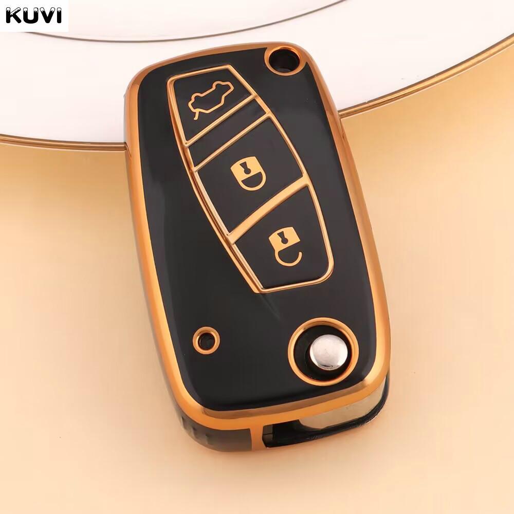 NEW TPU Car Remote Key Case Cover For Fiat Panda Stilo Punto Doblo Grande Bravo 500 Ducato Minibus Folding Key Shell Accessories