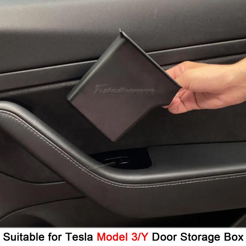 For Tesla Model 3/Y Car Trunk Door Side Storage Box Cover Left Right Interior Storage Box Modification Accessories