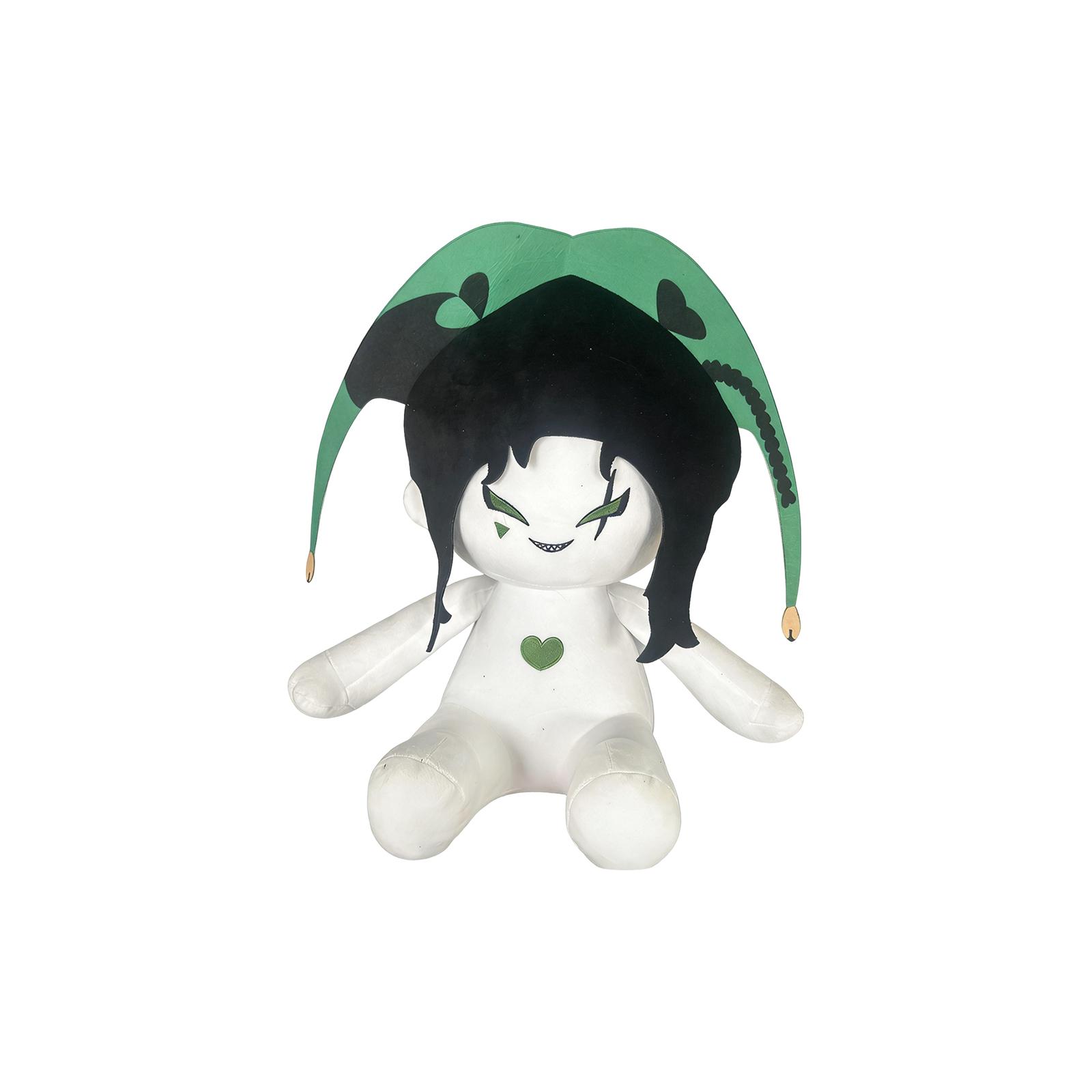 

40cm Cute Plush Doll With Harlequin Design, Soft Stuffed Toy With Unique Hat & Heart, Perfect For Home Decor, Birthday Gifts, Collectibles, One Size