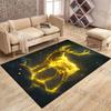 New Product Glowing Golden Stag Carpet for Living Room Bedroom Bedside Floor Mat Cloakroom Child Play Mat Area Rug Large Size