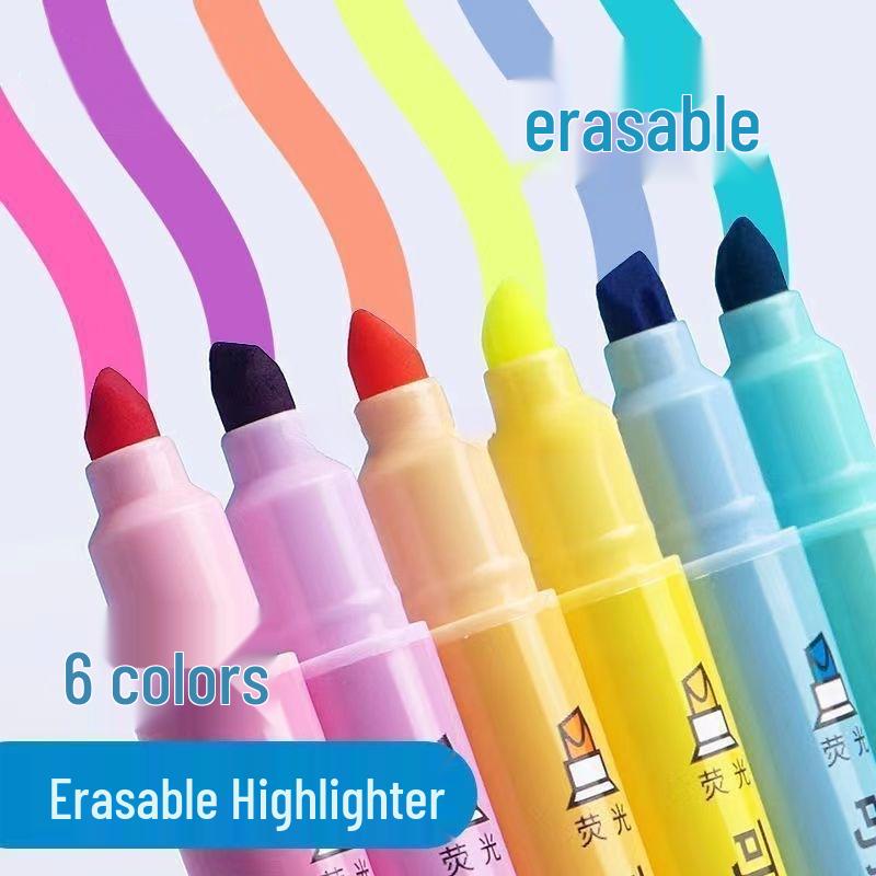 Dual-Ended Erasable Multicolor Highlighter for Students