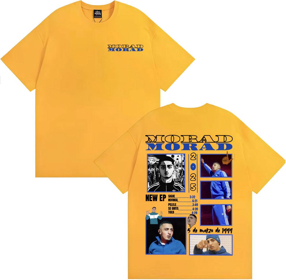 Rapper Morad MDLR 2025 Tour Graphic T Shirts Men's Fashion Hip Hop Pop Streetwear T-shirt Unisex Casual Cotton Oversized T Shirt