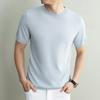 IMAGINEX Men's Business Casual Lyocell Linen Knit Short Sleeve T-Shirt IM26C124