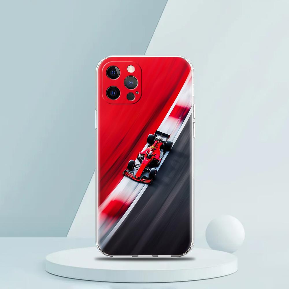 Soft TPU Transparent Phone Case Cover for iPhone 16 15 14 13 12 11 Pro Max XR 8 7 Plus XR Shell Nurburgring F1 Circuit Pattern