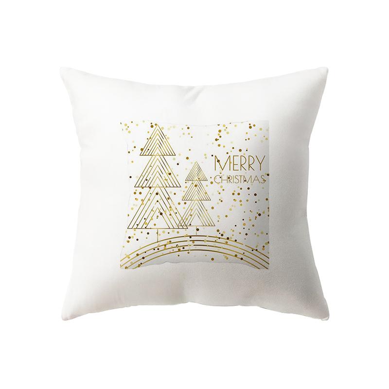 Home Decor Christmas Theme Printed Pattern Cushion Cover Home Living Room Sofa Decoration Square Throw Pillow Pillow Cover