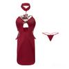 Sex underwear sexy uniform red antique belly pocket Chinese cheongsam temptation see-through clothing passion free suit