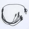 Multi Charging Cable 6Port USB Charging Cord with Type C and USB Connectors for Electronics 150cm/50cm Length