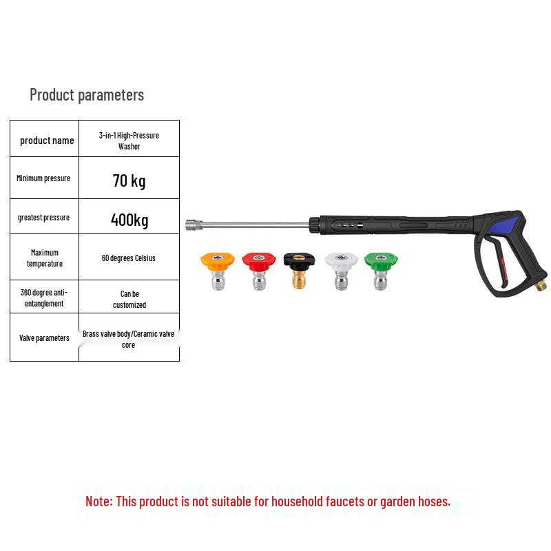 High-Pressure 5800psi Adjustable Water Gun Car Wash Machine