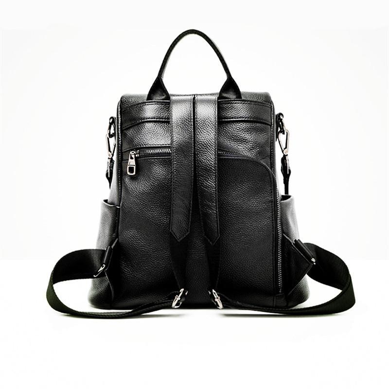 New Fashionable Genuine Leather Women's Backpack, Shoulder Bag, Women's Multi Functional Backpack, Fashionable and Versatile