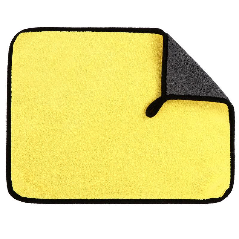 Super Absorbent Coral Fleece Car Wash Towel - Thick, Soft, and Gentle for Drying and Cleaning Vehicles