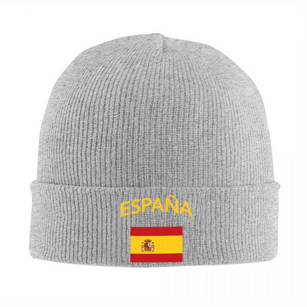 Spain Spanish Flag Beanie Hats Knitting Hat Outdoor Sport Elastic Adult Unisex Caps Autumn Winter Printed Cool Bonnet Hats