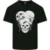 3 Skulls Gothic Heavy Metal Biker Demon Kids T-Shirt Childrens