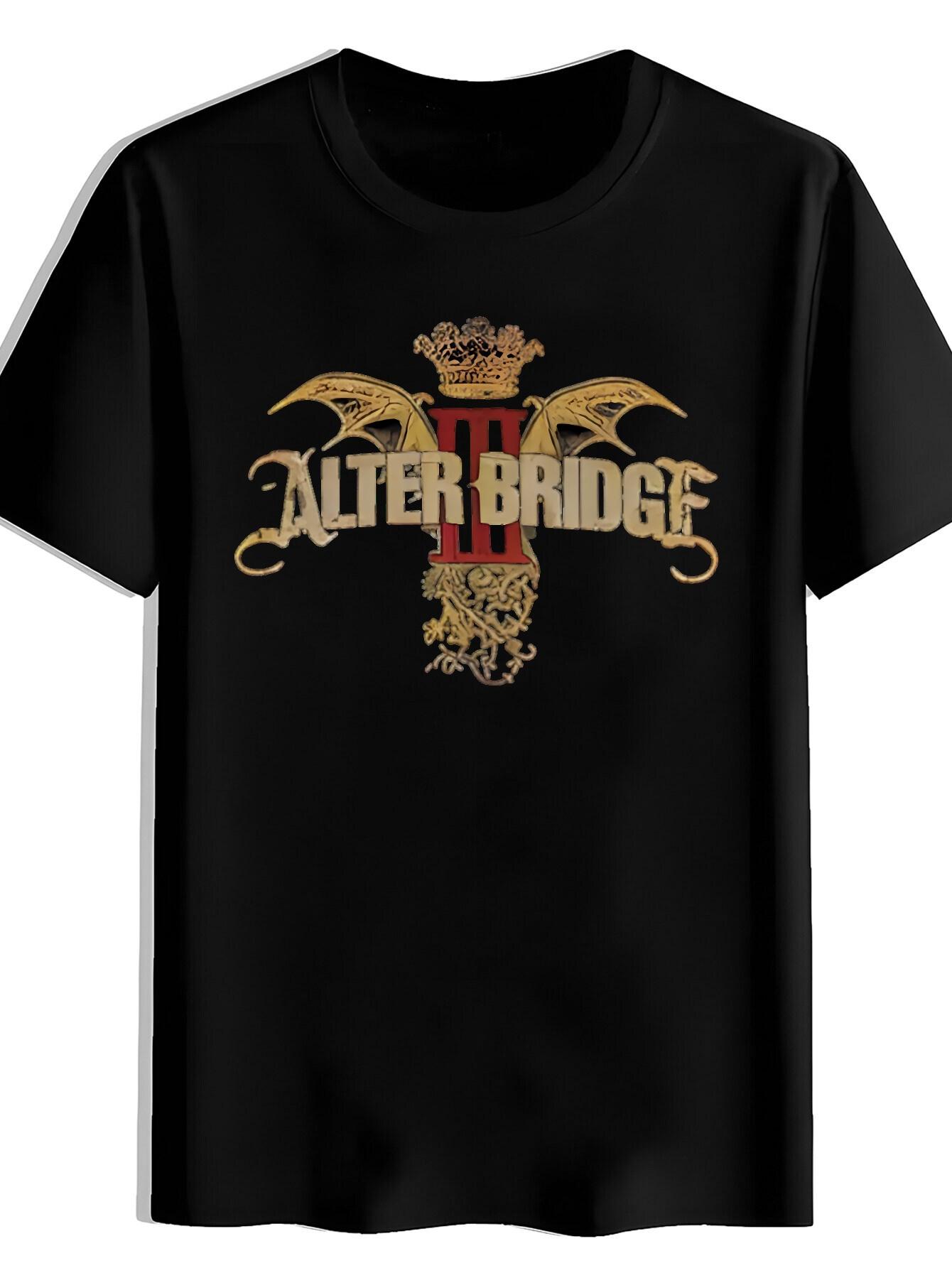 T-shirt A Short-Sleeved Round-Neck Featuring a Vintage Rock Band Print XXXXL
