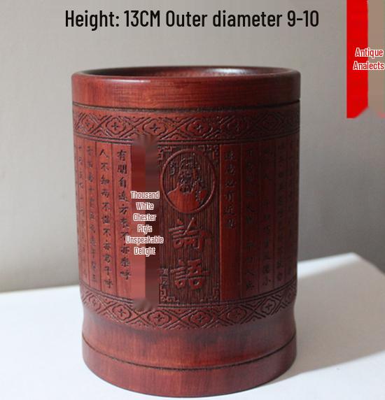 Bamboo Multifunctional Pen Holder - Creative Desk Ornament for Students and Business Gifts