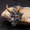 Gothic Retro Stainless Steel Ghost Mask Pendant Necklace For Men Boys Punk  Skull Necklaces Jewelry Horror Halloween Gift