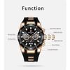 Chronograph Quartz Watch for Men Luxury Big Dial Military Sport Wristwatch Waterproof Silicone Strap Male Clock
