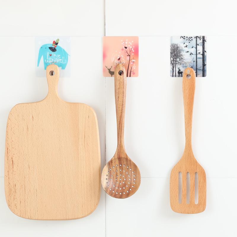 Strong Load-Bearing Transparent Adhesive Hooks for No-Drill Wall Hanging