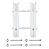 PP 2 Tube Fishing Rod Holder Protective Pole Rack Canoe Truck Bracket Sports Supplies with Stainless Steel Screws