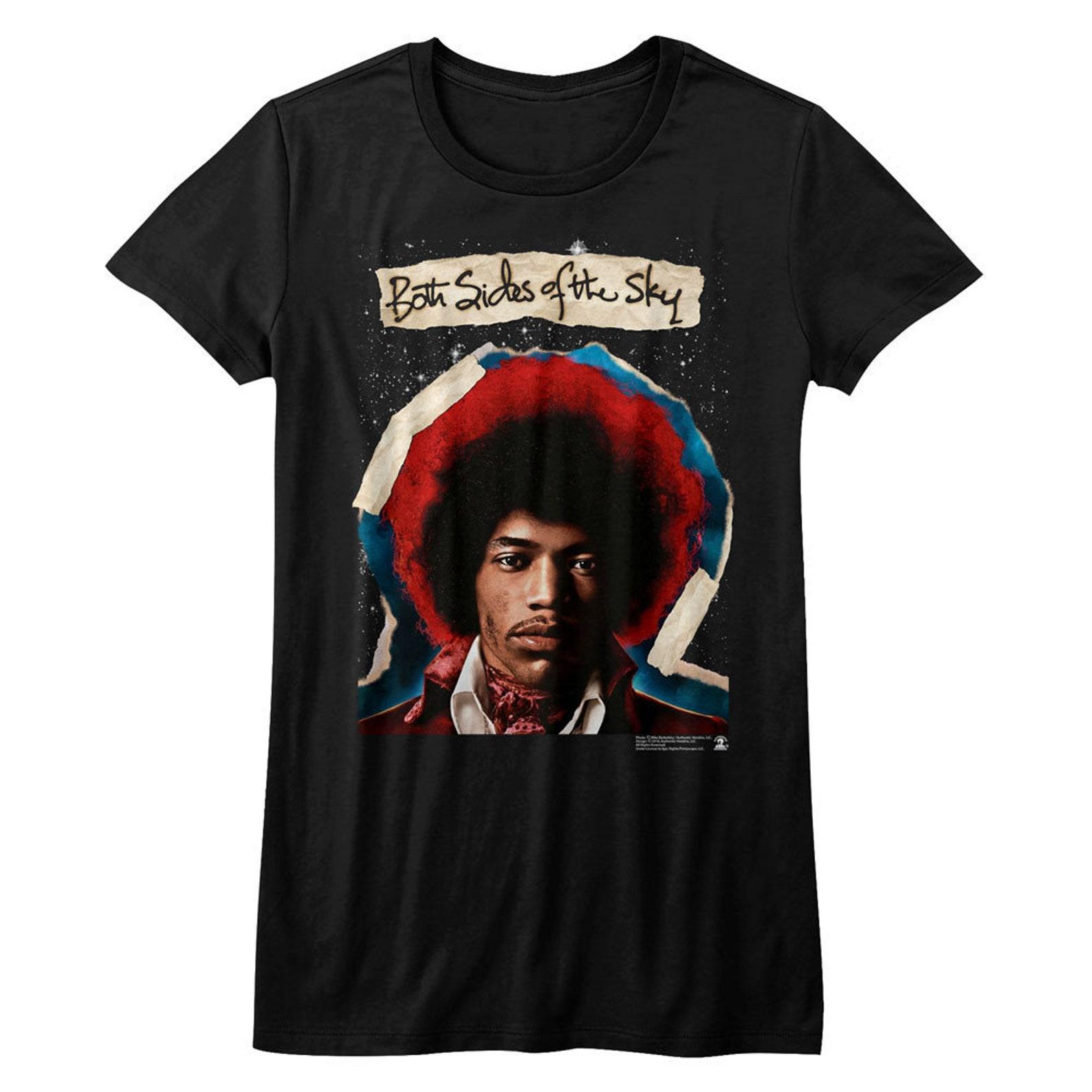 Jimi Hendrix Both Sides Black Junior Women s T-Shirt 4XL