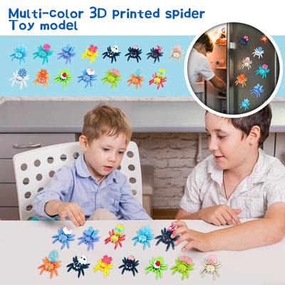Multi Color 3D Printed Spider Toy Model, Magnetic Spider Creative Ornaments Simulation Model Small Spider