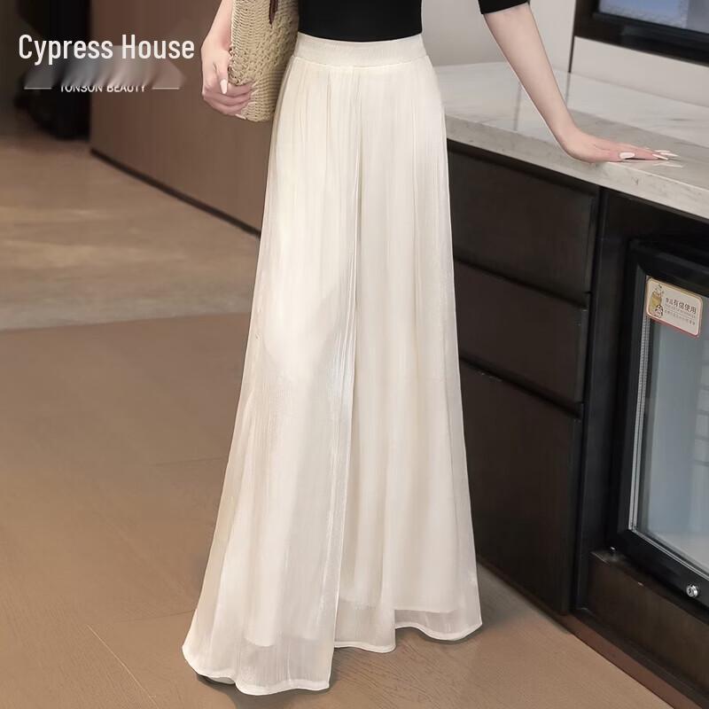 Women s High-Waist Wide-Leg Drape Casual Pants L