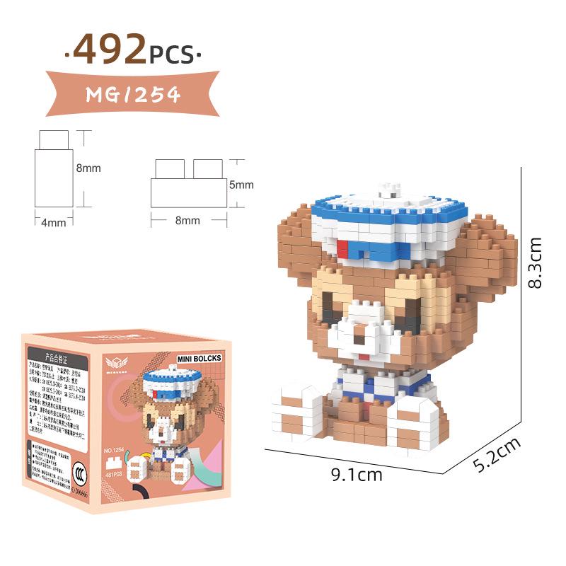 Figuras de Desenho Animado de Micro Partículas Compatíveis com LEGO - Brinquedo de Montagem Educacional para Crianças Caixa Surpresa Ornamentos