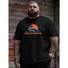 Europäische Größen Herren Kurzarm-T-Shirt Amerikanische Mode Bedruckt Locker Unterhemd für Mann Rundhals Lässig Vielseitiges Oberteil Atmungsaktiv