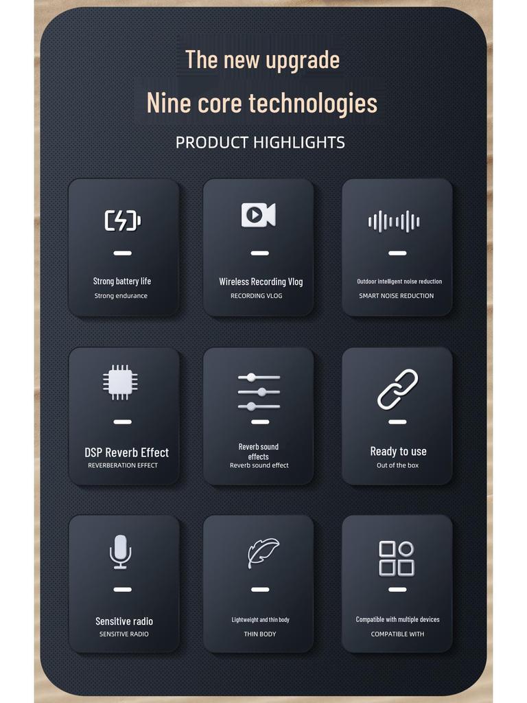 H28 Wireless Lavalier Microphone with AI Noise Reduction for Outdoor Live Broadcasts and Recording