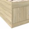 Bed Frame with Storage Sonoma Oak 80 x 200 cm Engineered Wood