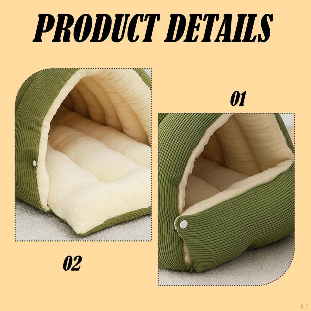 Cat Bed Shelter ,Comfortable Cats Pod, Warm Enclosed Sleeping House Indoor Nest for Indoor,