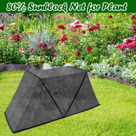 Foldable Plant Shade Tent Sun Shade Cloth with Stakes Raised Garden Bed Cover UV Resistant Sunblock Shade Net for Outdoor Plants
