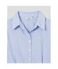 8SECONDS Striped Collared Neck Shirt Blouse Sky Blue