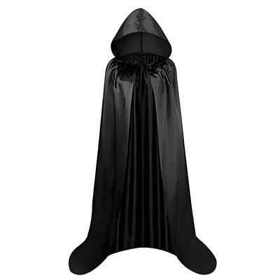 Enjolt Black Cape, Cosplay Costume, Grim Reaper or Witch, Halloween, Unisex, Christmas, Stage Performance, Magic, Disguise, F0070