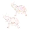 Animal Sculpture Gift for Home Decor Artwork,Elephant Statue Acrylic Figurine Tabletop Ornament for Fireplace Office Desktop