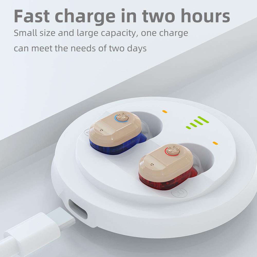 Digital Display TWS Charging Case Hearing Aid for Seniors - In-ear Sound Amplifier