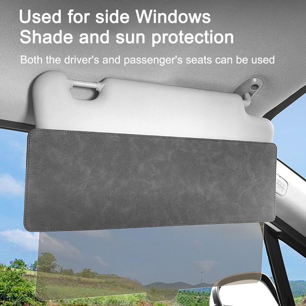 Double Snap Design Anti Glare Visor Seamless Integration Design Easy Install Sun Visor Extender 38.3x12.5cm For Vehicle